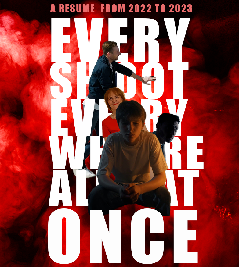 Affiche de Everything Everywhere all at once parodié en Every Shoot Everywhere All at once