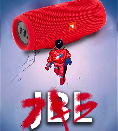 Affiche d'Akira parodié en fausse pub JBL